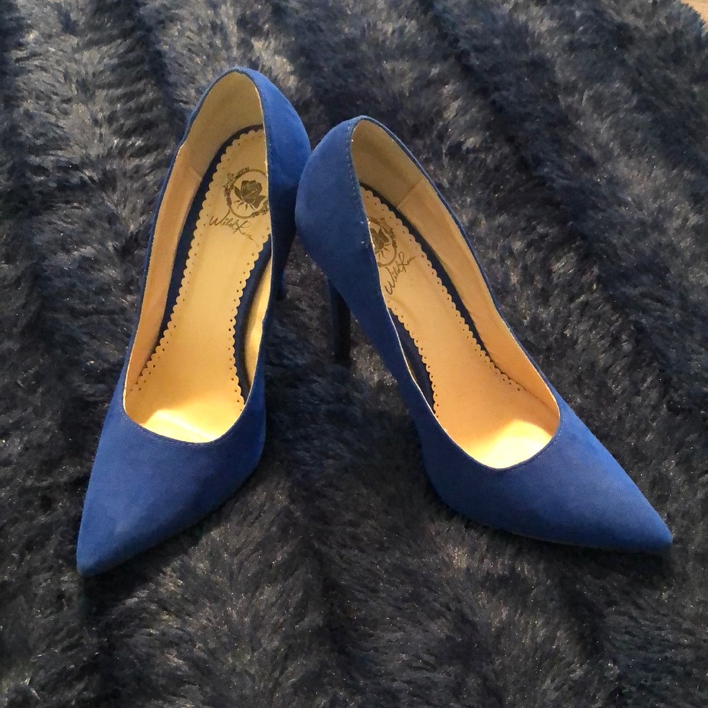 Blue Suede heels - Picture 2 of 2